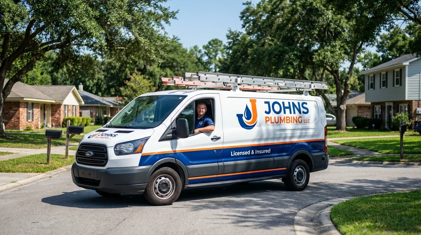 Johns Plumbing LLC service van in Waimanalo, HI