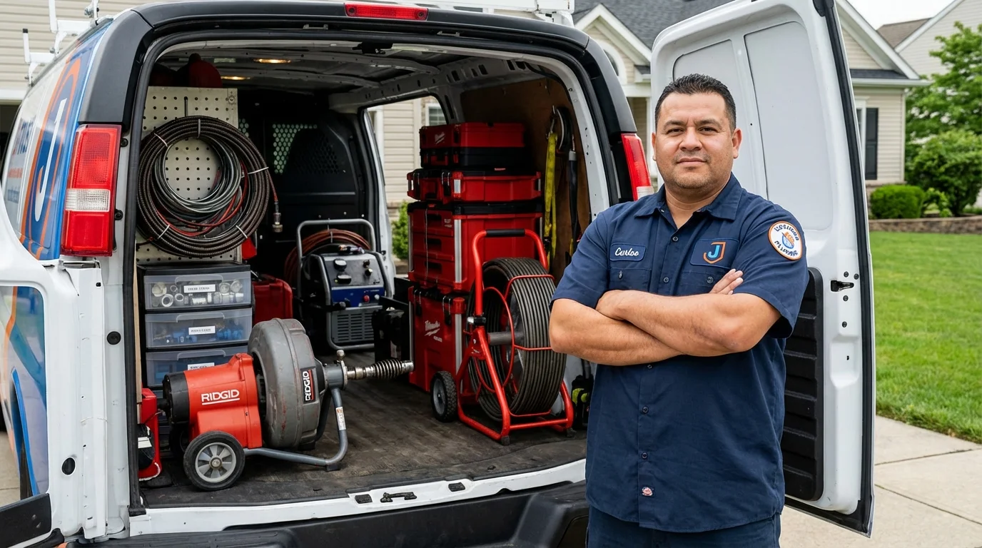 Professional drain cleaning equipment and Johns Plumbing LLC plumber in Waimanalo
