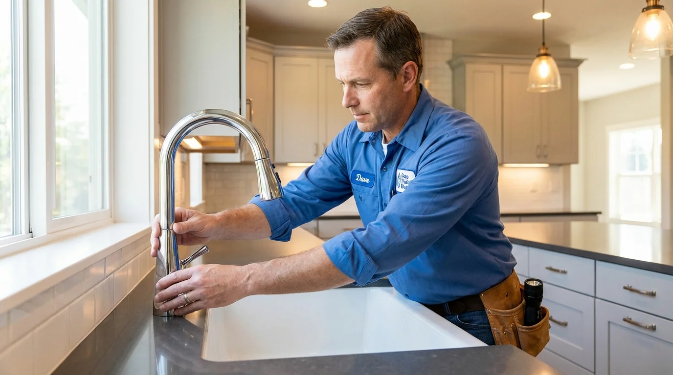 Kitchen faucet installation by Johns Plumbing LLC in Waimanalo