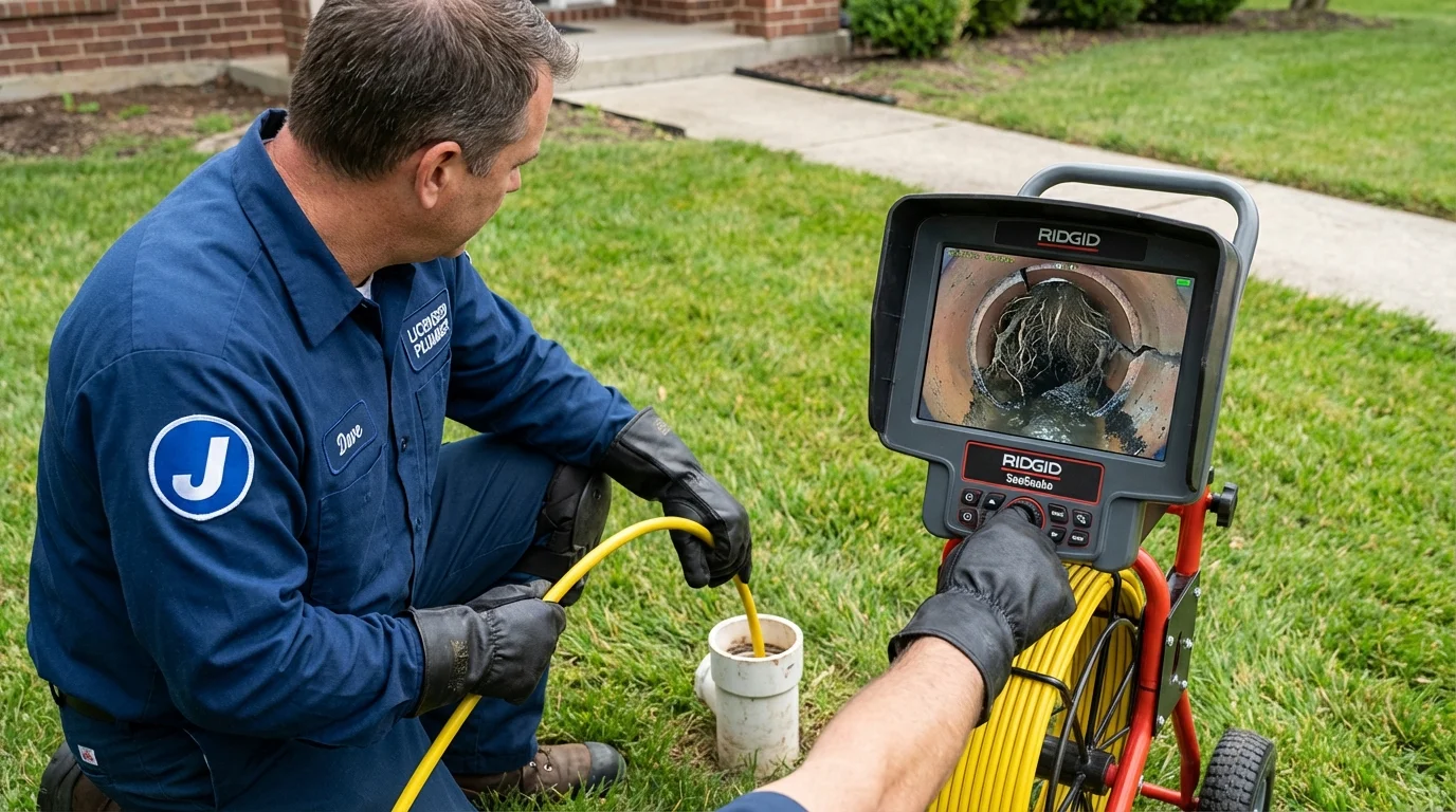 Sewer camera inspection being performed by Johns Plumbing LLC in Waimanalo